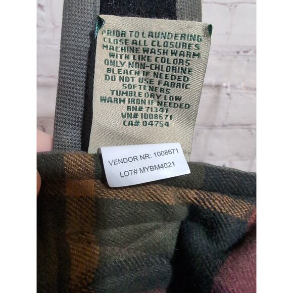 LL Bean Reversible Field Coat For Dogs Saddle Gray Plaid Cotton Outdoor Small - Picture 8 of 10